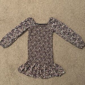 Art Class Girls Floral Long Sleeve Stretch Dress